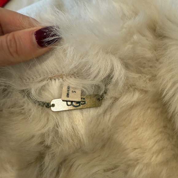 UGG Suede Shearling Fur Coat | Carmel Chestnut Sz Small - Picture 11 of 11